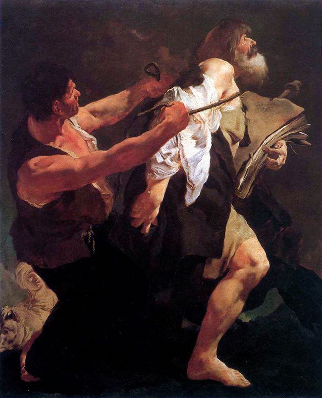 Santiago arrastrado al martirio de Piazzetta en la iglesia de San Stae