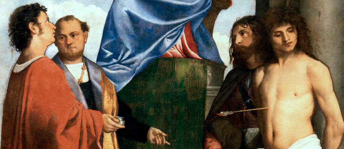 San Marcos entronizado de Tiziano en la Basílica de Santa Maria della Salute