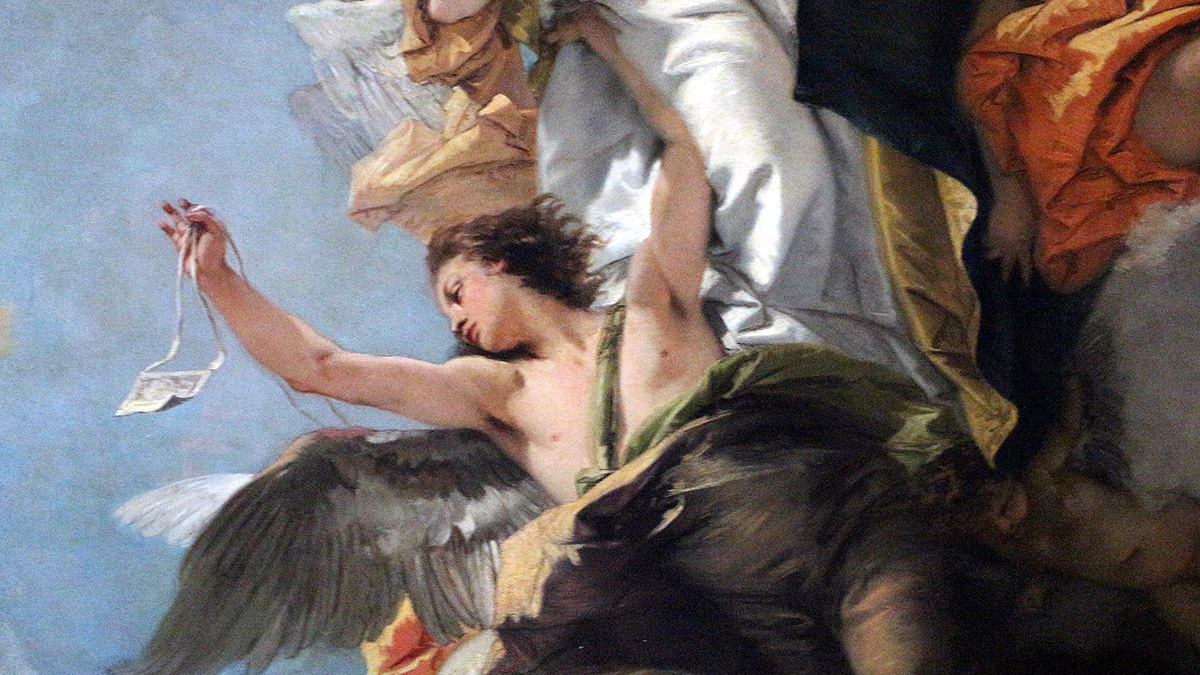 La Virgen entrega el escapulario a San Simón Stock de Tiepolo