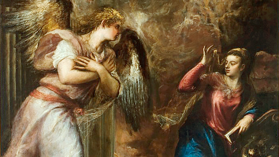 La Anunciación de Tiziano en la Iglesia de San Salvador