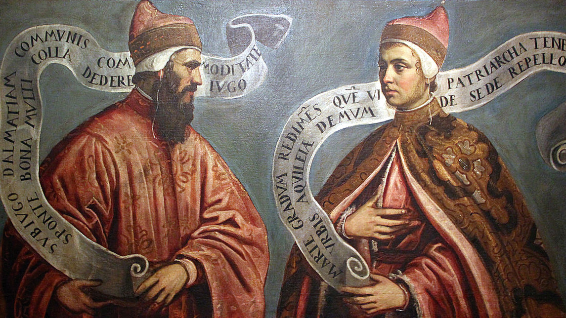 Domenico tintoretto, Retrato de Pietro Orseolo II y Ottone Orseolo.